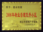 2009年1月6日，商丘桂園榮獲"商丘市物業(yè)管理優(yōu)秀小區(qū)"稱號。